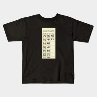 Vintage Library "Due Date" Card Kids T-Shirt